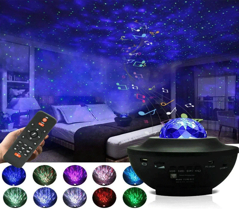Remote Controlled Galaxy Projector with Speaker