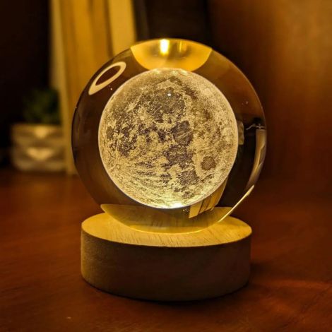 Crystal Sphere 3D Lamp